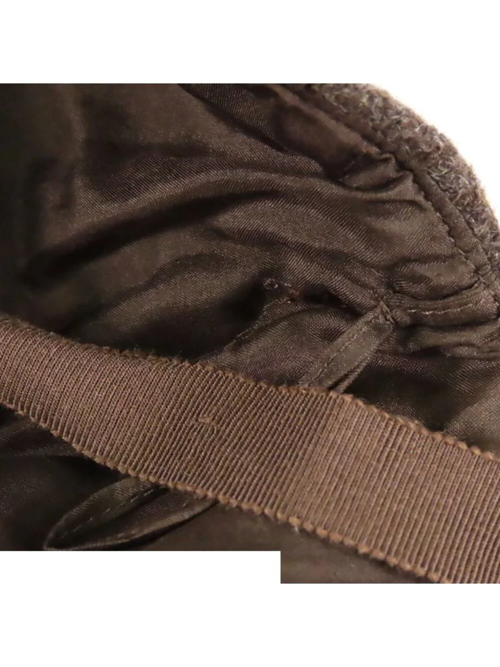 Chanel Identification Set Dark Brown Wool Jacket Skirt Vintage 40